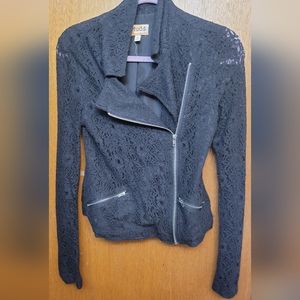 NWOT Mudd Medium Lace Moto-style Jacket